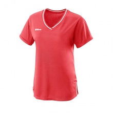 Wilson Tennis Shirt Team II V-Neck korallrot Damen